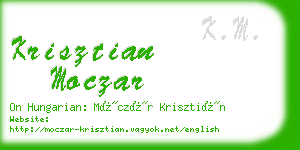 krisztian moczar business card